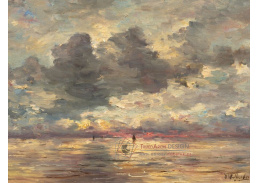 A-8671 Hendrik Wilhelm Mesdag - Široké otevřené moře s plachetnicemi