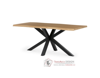 HT-F4618 OAK, jídelní stůl 180x90cm, černý lak / dub divoký