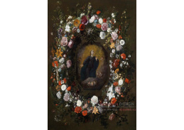 VKZ 304 Jan Philip van Thielen - Věnec z květin kolem kartuše s Madonou
