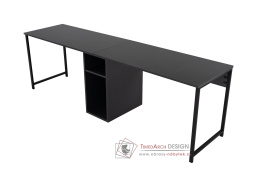 TWIN STUDY DESK, psací stůl, černá / antracit