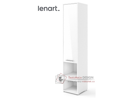 CONCEPT PRO CP-07, policová skříň 1-dveřová, bílá / bílý lesk