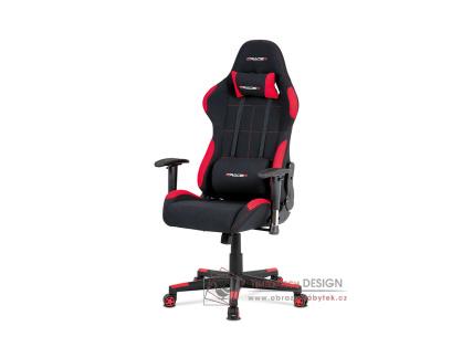 KA-F02 RED, kancelářská židle, látka černá + červená