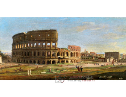 A-2585 Gaspar van Wittel - Koloseum s Konstantinovým obloukem v Římě