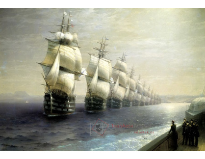 DDSO-3631 Ivan Konstantinovič Ajvazovskij - Přehlídka černomořské flotily v roce 1849
