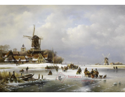 DDSO-3925 Lodewijk Johannes Kleyn - Vesničané na zamrzlé řece