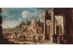 D-6184 Gherardo Poli - Capriccio se starými ruinami a postavami