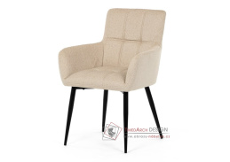 DCH-P3146 CRM2, jídelní křeslo, černá / látka krémová