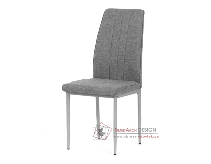 DCL-379 GREY2, jídelní židle, šedá / látka stříbrná