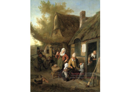 VH596 Cornelis Dusart - Farmářská rodina