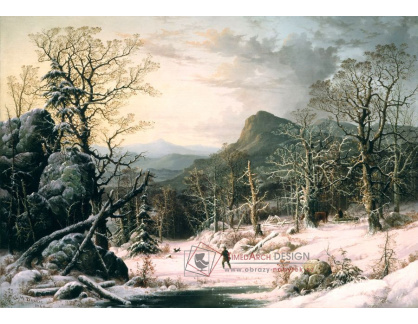 SO XIV-310 George Henry Durrie - Lovec v zimním lese