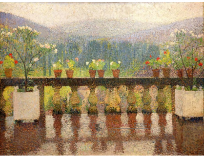 A-6936 Henri Martin - Terasa v Marquayrol za deštivého počasí