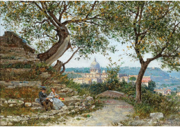 D-8738 Antonietta Brandeis - Dub v Torquato Tasso s výhledem na baziliku svatého Petra v Řimě