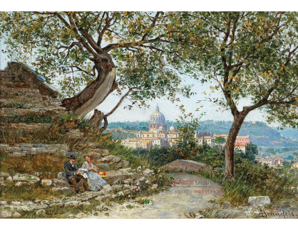 D-8738 Antonietta Brandeis - Dub v Torquato Tasso s výhledem na baziliku svatého Petra v Řimě