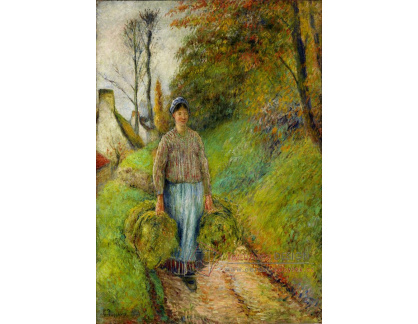 VCP-490 Camille Pissarro - Selka nesoucí dva balíky sena