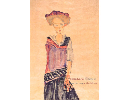 VES 183 Egon Schiele - Stojící dívka