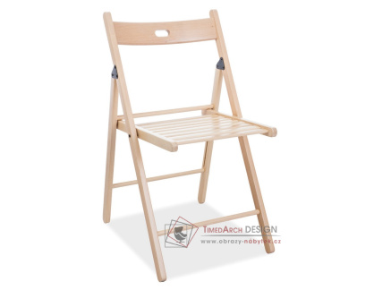 SMART II, dřevěná skládací židle, natural
