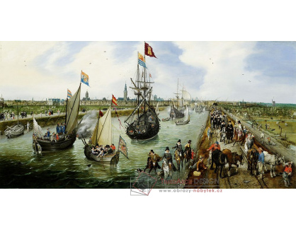 DDSO-4684 Adriaen van de Venne - Odjezd hodnostářů z Middelburgu