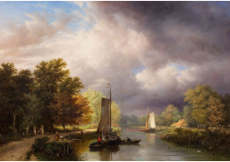 D-6629 Georg van Haanen - Bouře stoupající nad krajinou s řekou