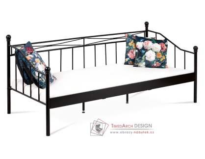 BED-1905 BK, kovová postel 90x200cm, černá