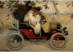 SO XIV-48 Ramon Casas - Ramon Casas a Pere Romeu v automobilu