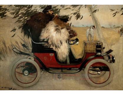 SO XIV-48 Ramon Casas - Ramon Casas a Pere Romeu v automobilu