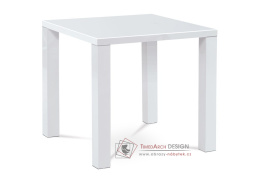 AT-3005 WT, jídelní stůl 80x80cm, vysoký lesk bílý