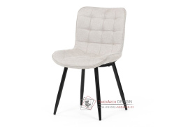 HC-462 BG2, jídelní židle, černá / látka béžová