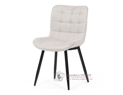 HC-462 BG2, jídelní židle, černá / látka béžová