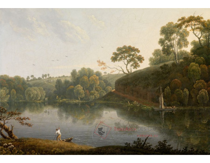 SO XIV-196 Thomas Wright - Krajina s jezerem a lodí