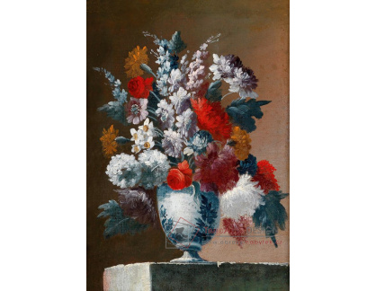 SO XVII-321 Giuseppe Lavagna - Zátiší s květinami v bílo-modré váze