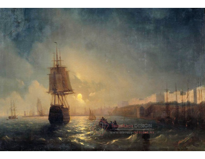 A-2202 Ivan Konstantinovič Ajvazovskij - Pohled na Oděsu za měsíčné noci