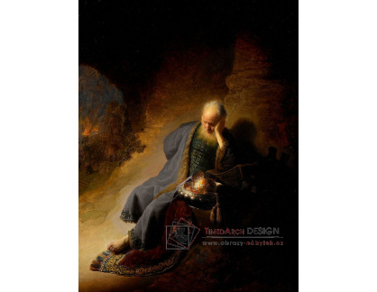 R4-120 Rembrandt - Jeremiáš pláče nad zničením Jerusalema