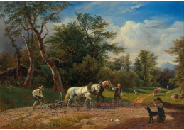 DDSO-1599 Franz Xaver Reinhold - Rolníci při orbě