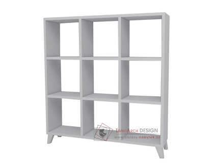 TIRSO, regál policový, bílá