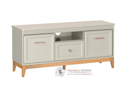 JASPER, televizní stolek 2-dveřový se zásuvkou 135cm, dub / kašmír