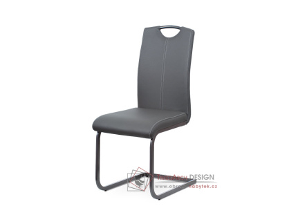 DCL-613 GREY, jídelní židle, šedý lak / ekokůže šedá
