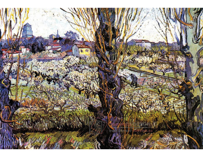 R2-1012 Vincent van Gogh - Kvetoucí sad s výhledem Arles