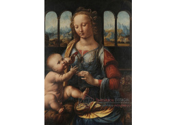 VR1-10 Leonardo da Vinci - Madonna s karafiátem