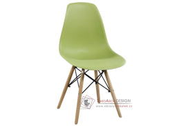 MODENA II, jídelní židle, buk / plast olivově zelený