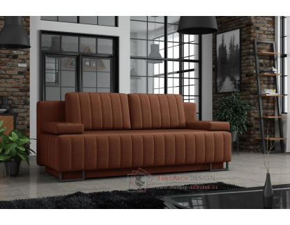 GINA, pohovka rozkládací, látka Premium Velvet 318 cihlová