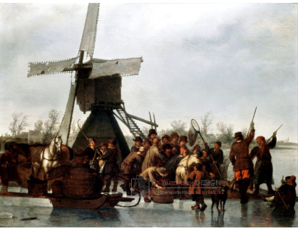 A-1024 Abraham van Calraet - Rybaření na ledě