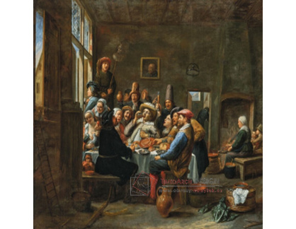 A-8838 Joos van Craesbeeck - Interiér hospody s veselou společností