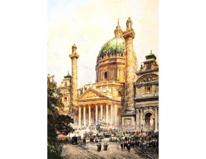 D-9085 Friedrich Frank - Pohled na Karlskirche