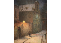 Jakub Schikaneder - Ulice v zimě