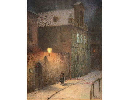 Jakub Schikaneder - Ulice v zimě