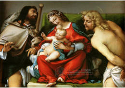 VLL 02 Lorenzo Lotto - Madonna se svatými Rochusem a Sebestiánem