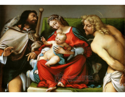 VLL 02 Lorenzo Lotto - Madonna se svatými Rochusem a Sebestiánem