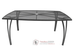 ANTVERPY, zahradní kovový stůl 150x90cm, antracit