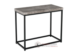TENDER, příruční stolek, černá / beton