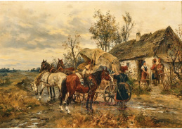 A-7588 Ludwig Gedlek - Odpočinek před domem